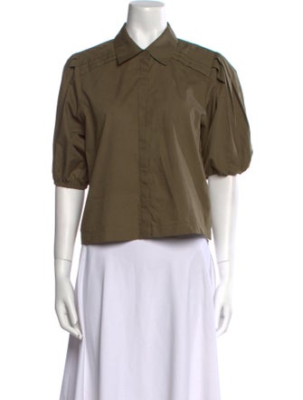 Ramy Brook Short Sleeve Button-Up Top