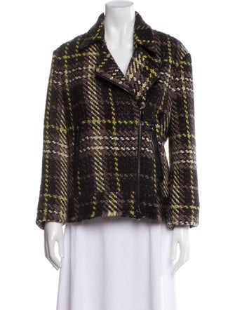 Ramy Brook Plaid Print Evening Jacket