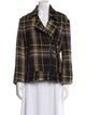 Ramy Brook Plaid Print Evening Jacket