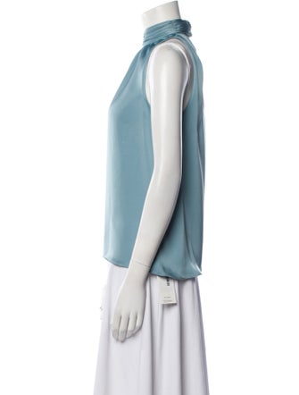Ramy Brook Mock Neck Sleeveless Blouse
