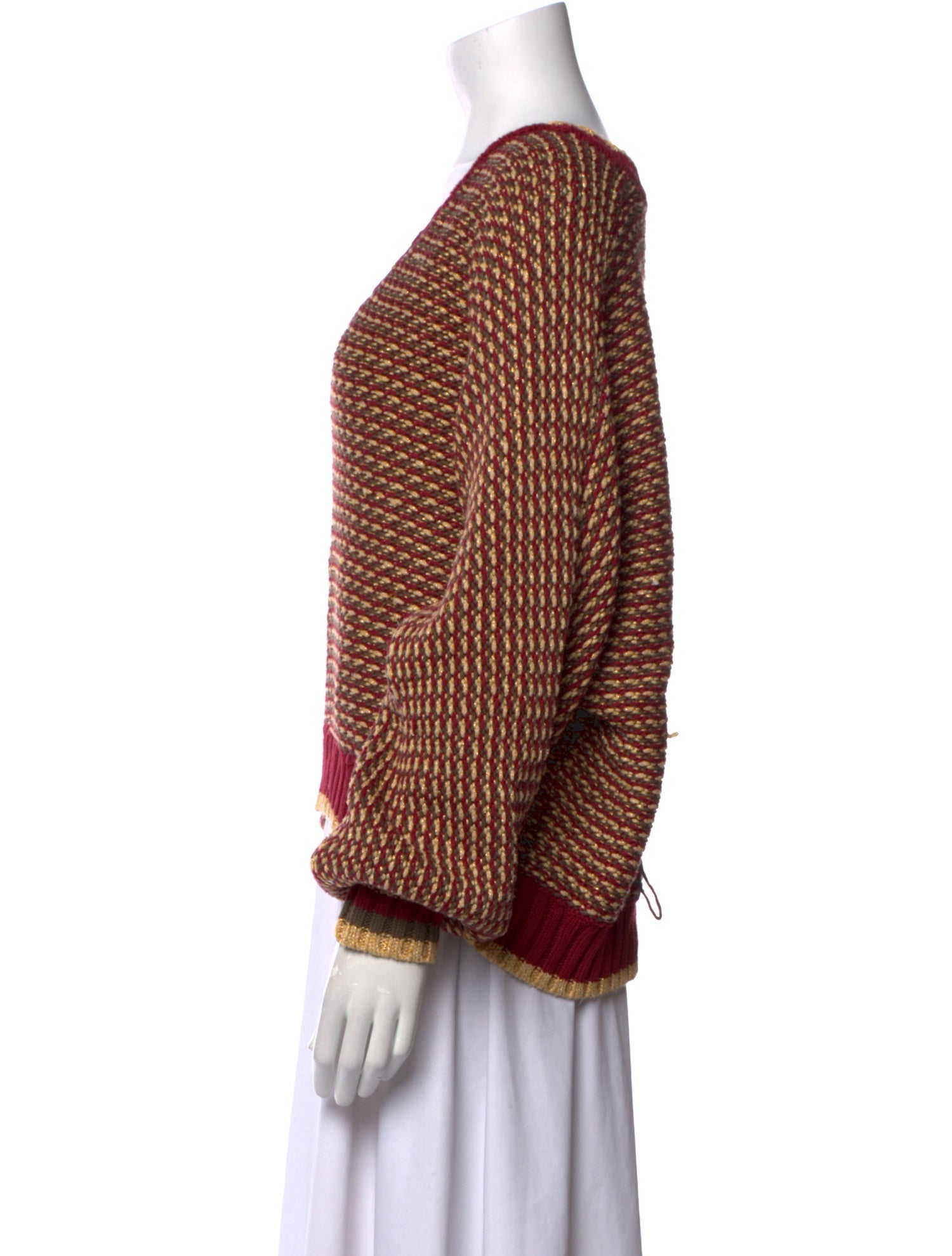 Ramy Brook Striped V-Neck Sweater