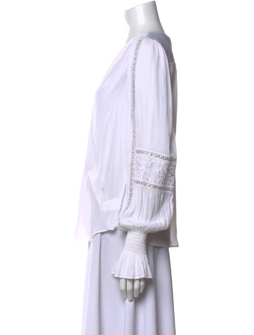 Ramy Brook V-Neck Long Sleeve Button-Up Top