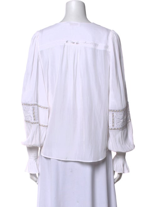 Ramy Brook V-Neck Long Sleeve Button-Up Top
