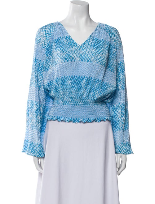 Ramy Brook Printed V-Neck Top