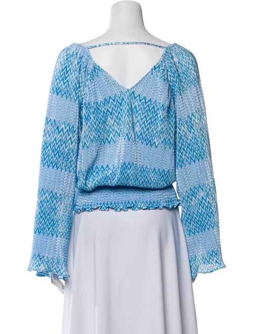 Ramy Brook Printed V-Neck Top
