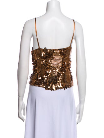 Ramy Brook Square Neckline Sleeveless Crop Top