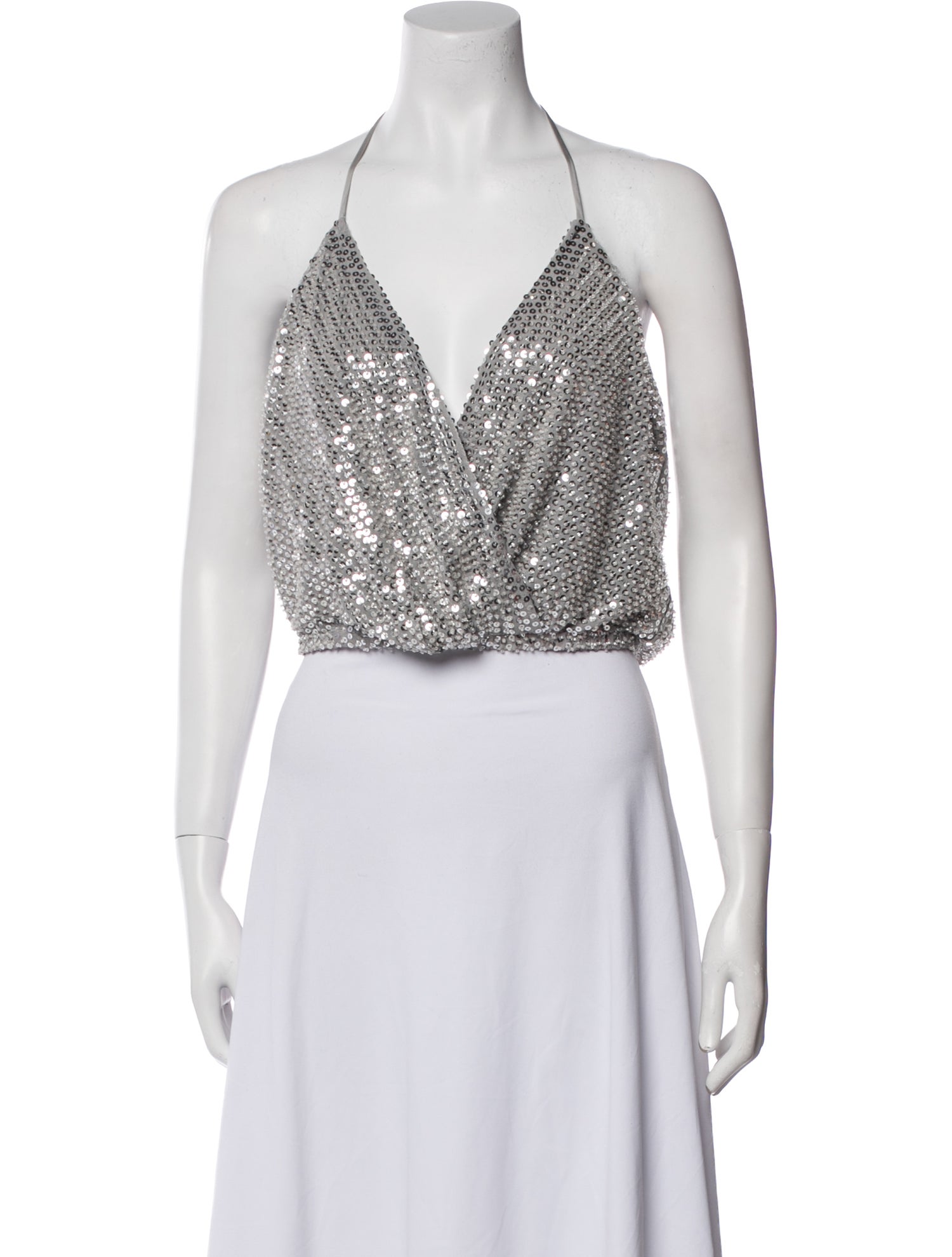 Ramy Brook Printed Halterneck Crop Top w/ Tags