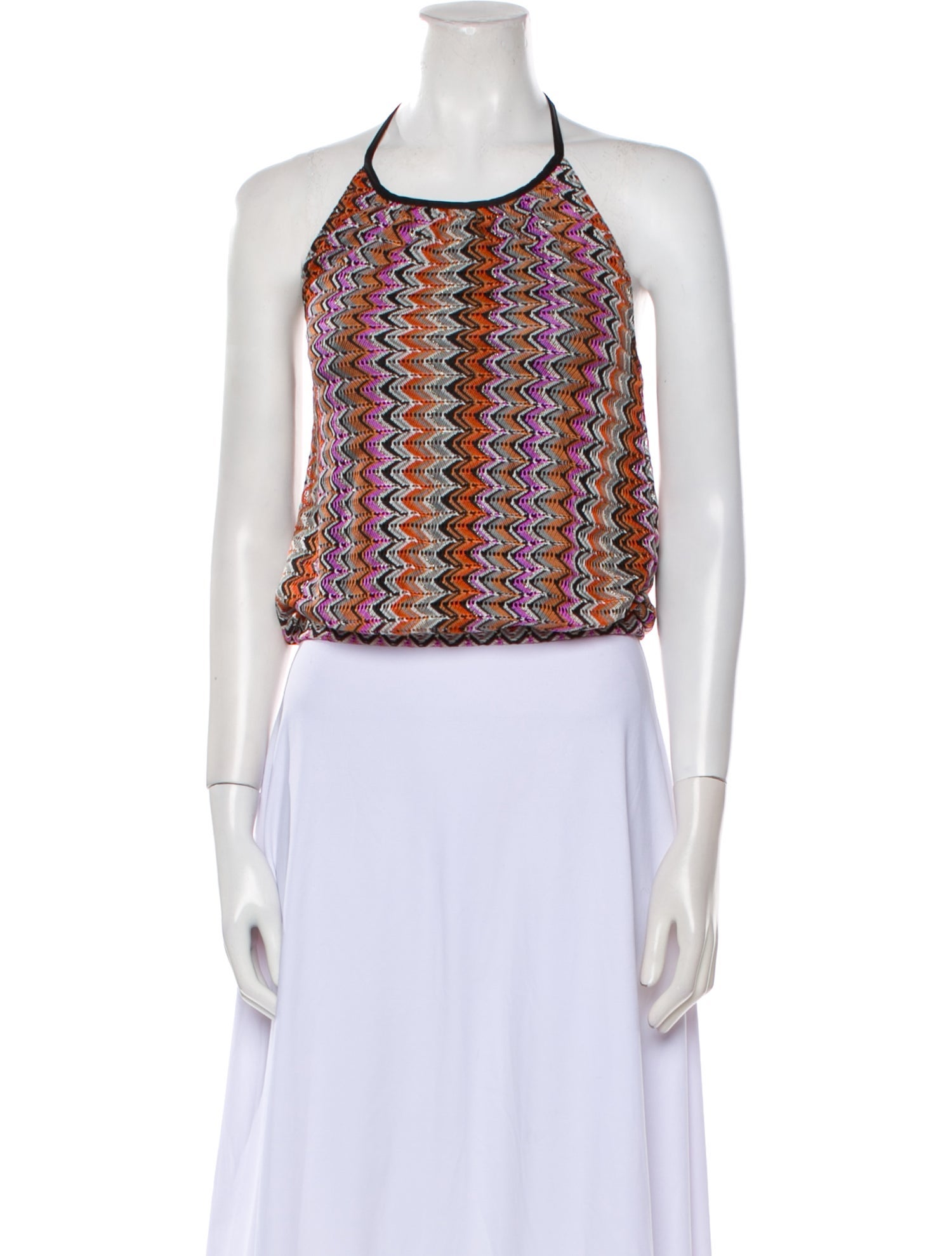 Ramy Brook Printed Halterneck Crop Top