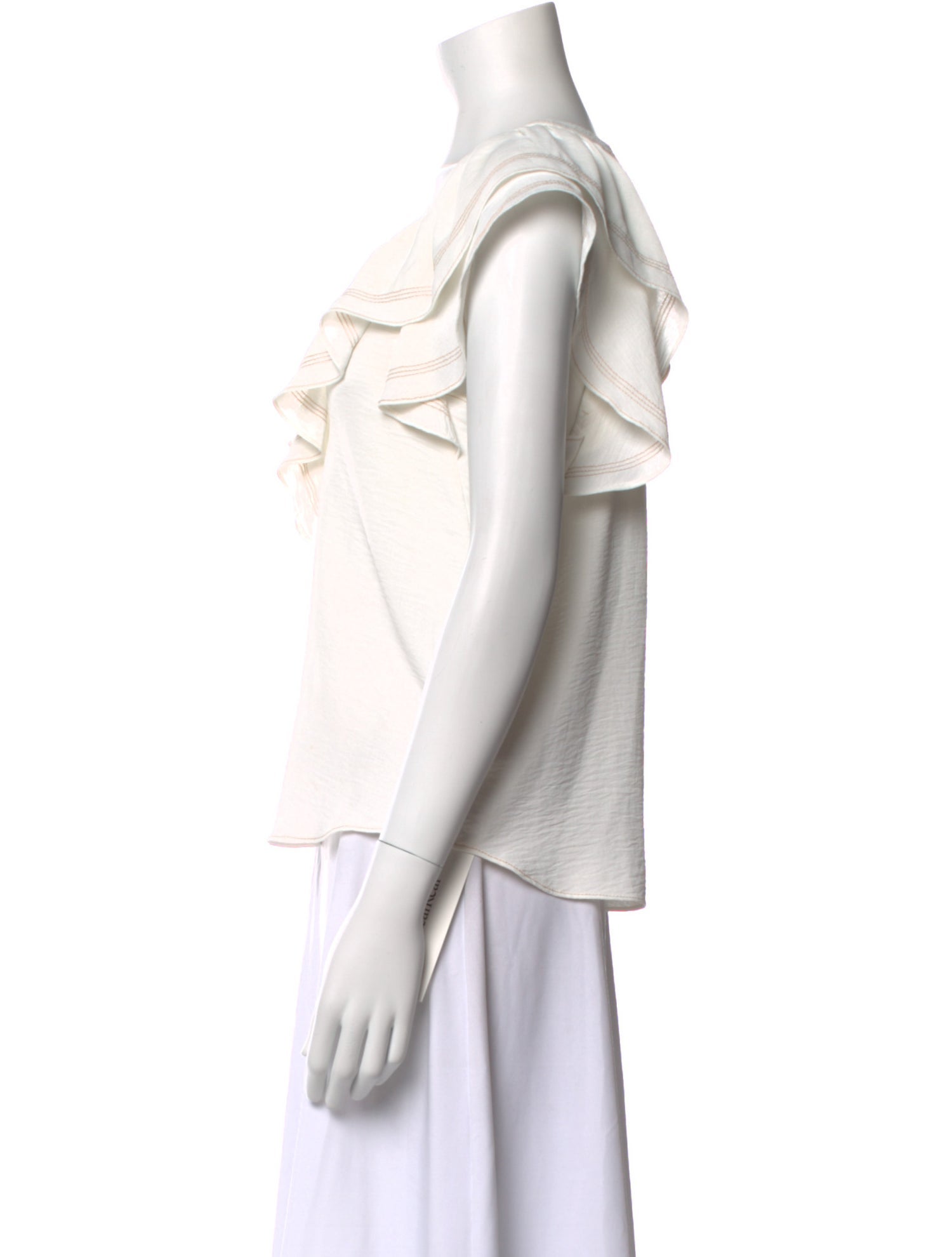 Ramy Brook V-Neck Short Sleeve Blouse