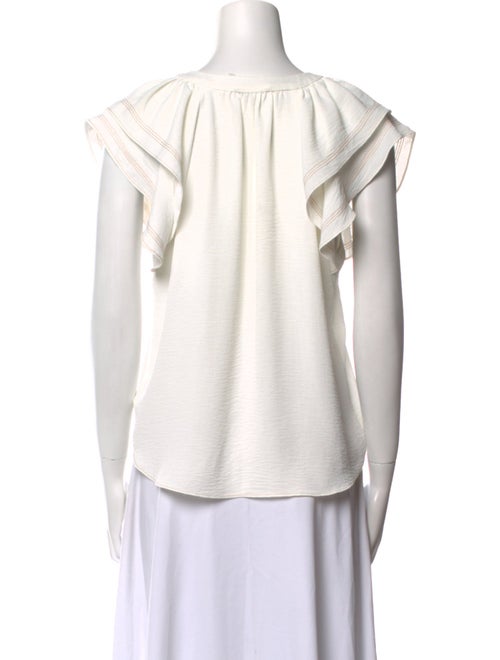 Ramy Brook V-Neck Short Sleeve Blouse