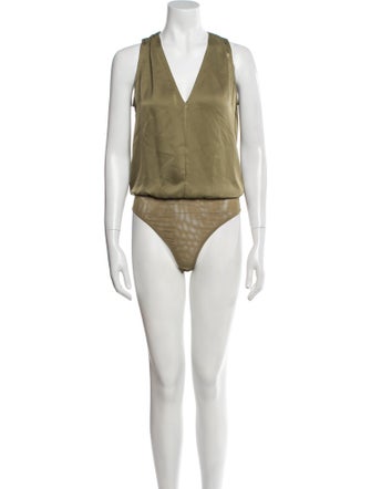 Ramy Brook V-Neck Sleeveless Bodysuit