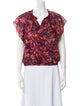 Ramy Brook Floral Print V-Neck Blouse