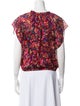 Ramy Brook Floral Print V-Neck Blouse