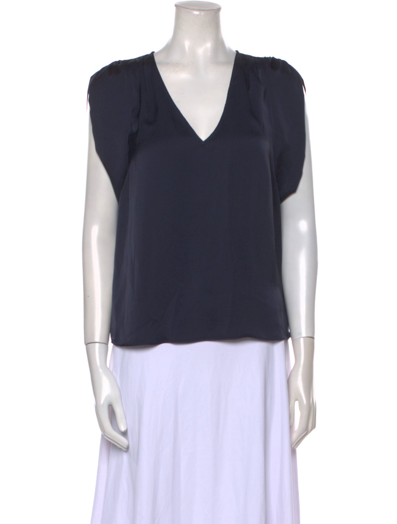 Ramy Brook V-Neck Short Sleeve Blouse