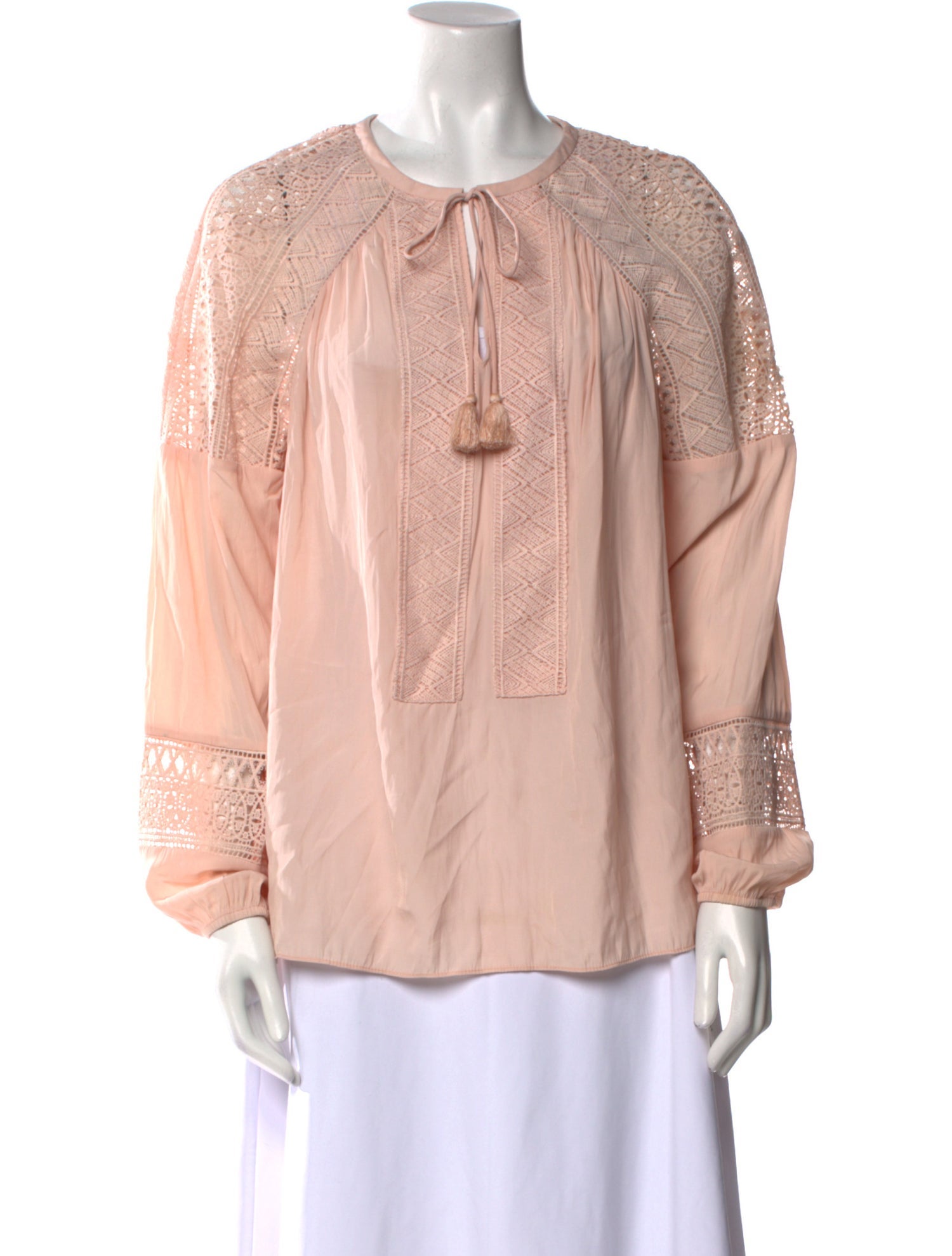 Ramy Brook Crew Neck Long Sleeve Blouse