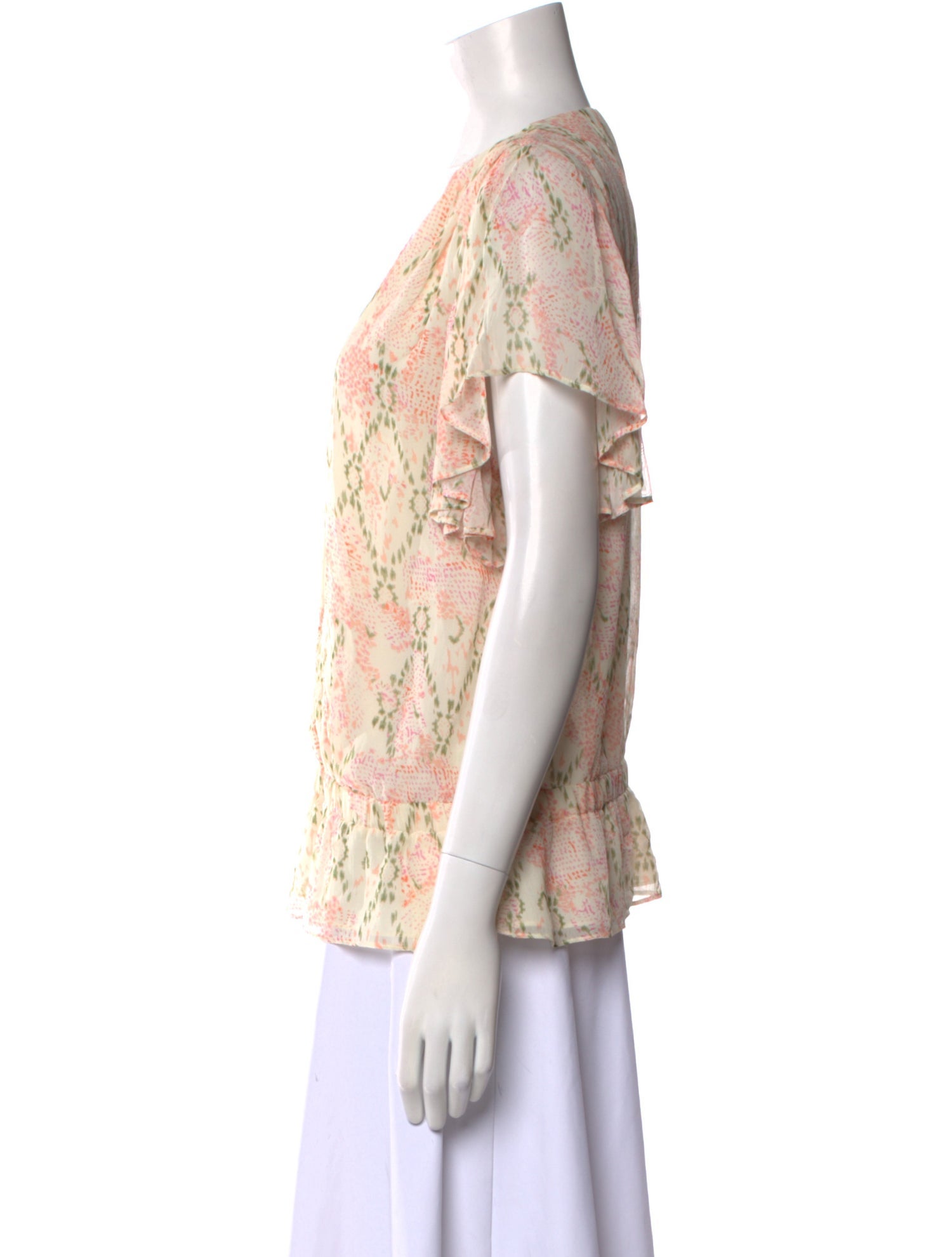 Ramy Brook Floral Print V-Neck Blouse