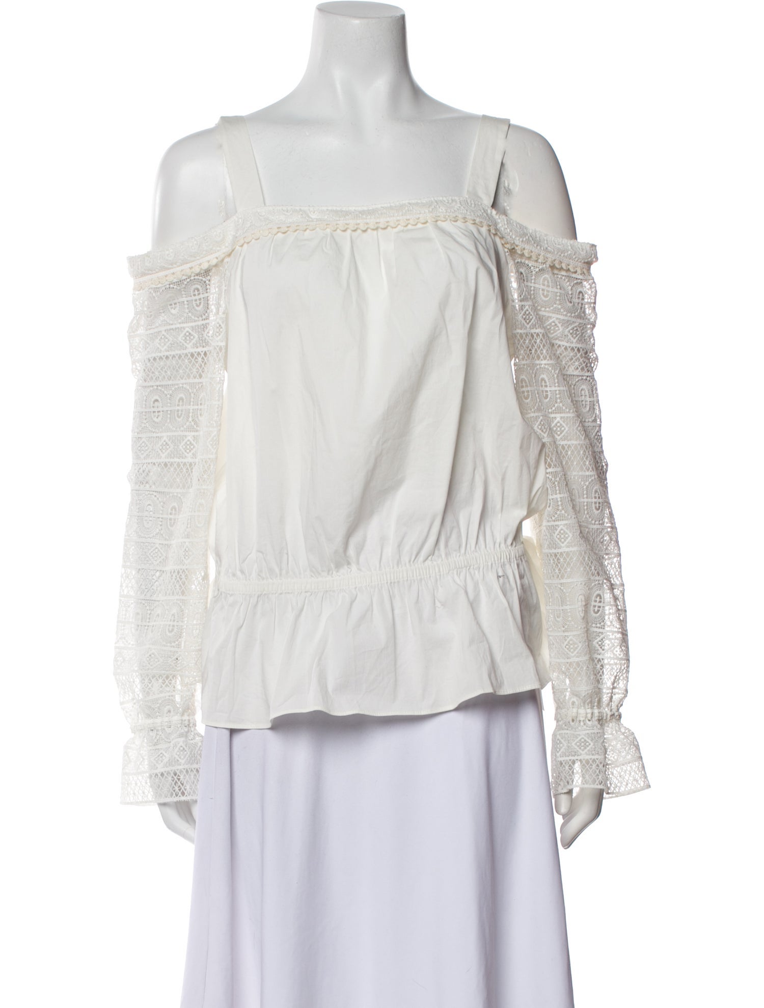 Ramy Brook Square Neckline Long Sleeve Blouse