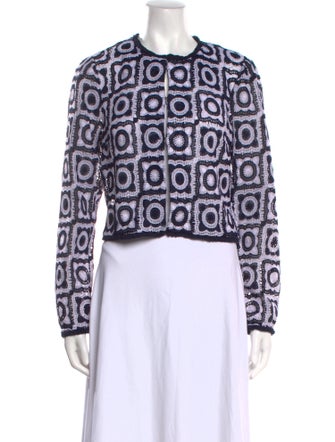Ramy Brook Graphic Print Crew Neck Sweater