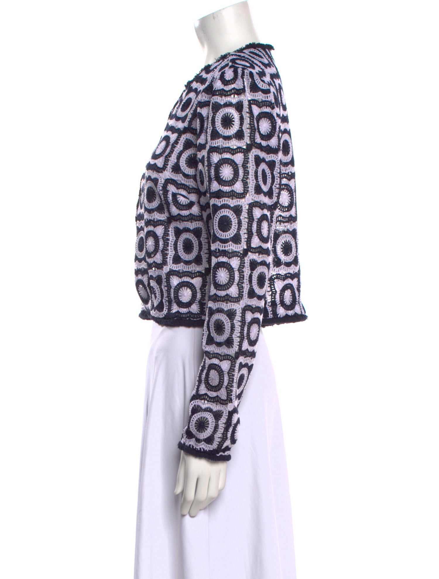 Ramy Brook Graphic Print Crew Neck Sweater