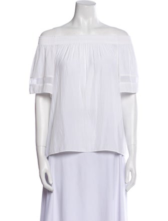 Ramy Brook Off-The-Shoulder Short Sleeve Blouse