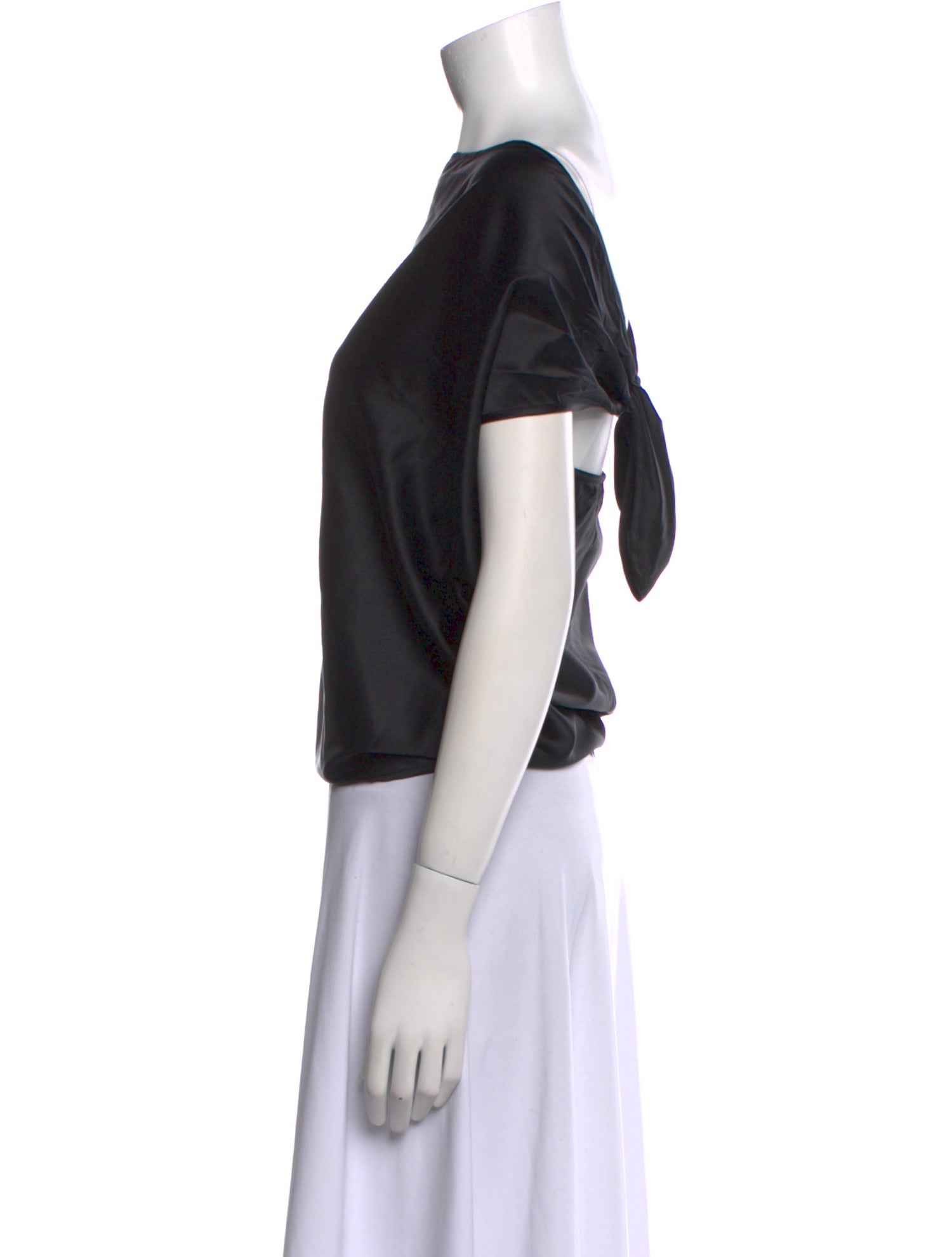 Ramy Brook Silk Bateau Neckline Top