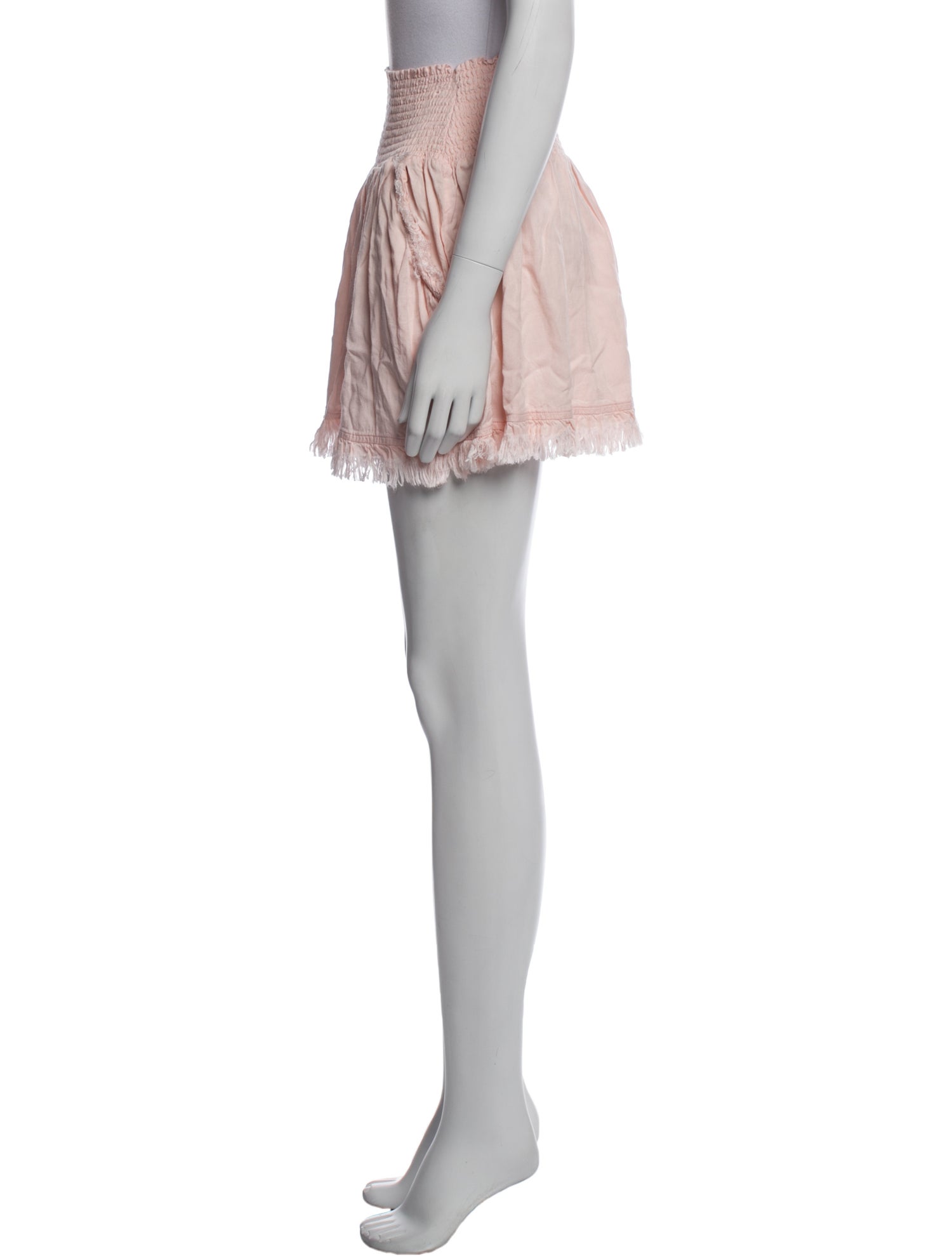 Ramy Brook Raw-Edge Trim Mini Skirt