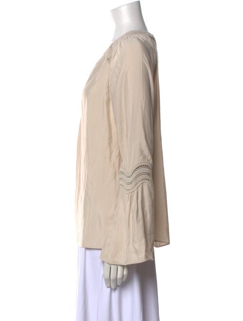 Ramy Brook Scoop Neck Long Sleeve Blouse