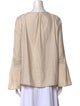 Ramy Brook Scoop Neck Long Sleeve Blouse
