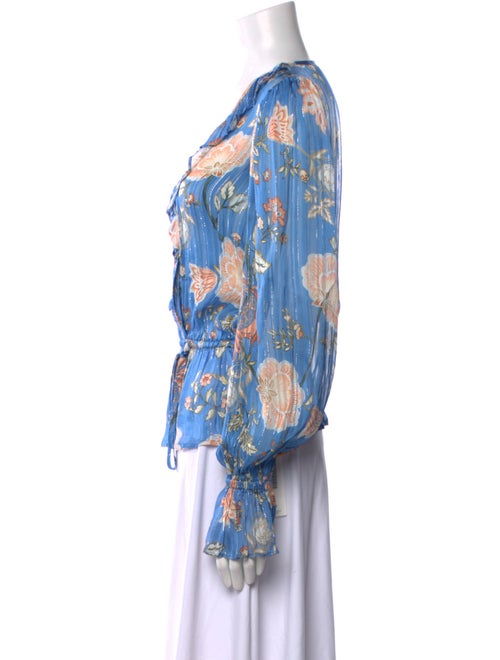 Ramy Brook Floral Print V-Neck Blouse