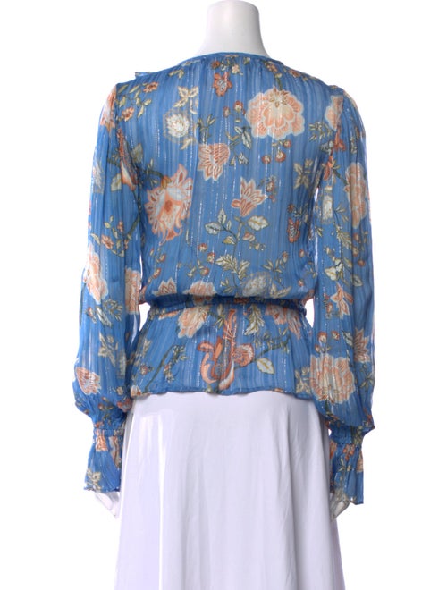 Ramy Brook Floral Print V-Neck Blouse