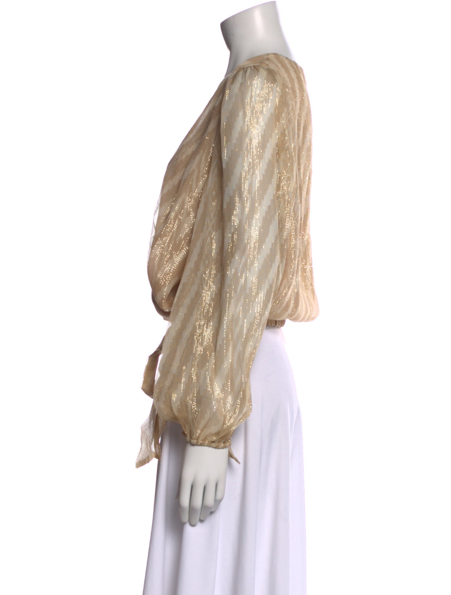 Ramy Brook Silk V-Neck Blouse w/ Tags