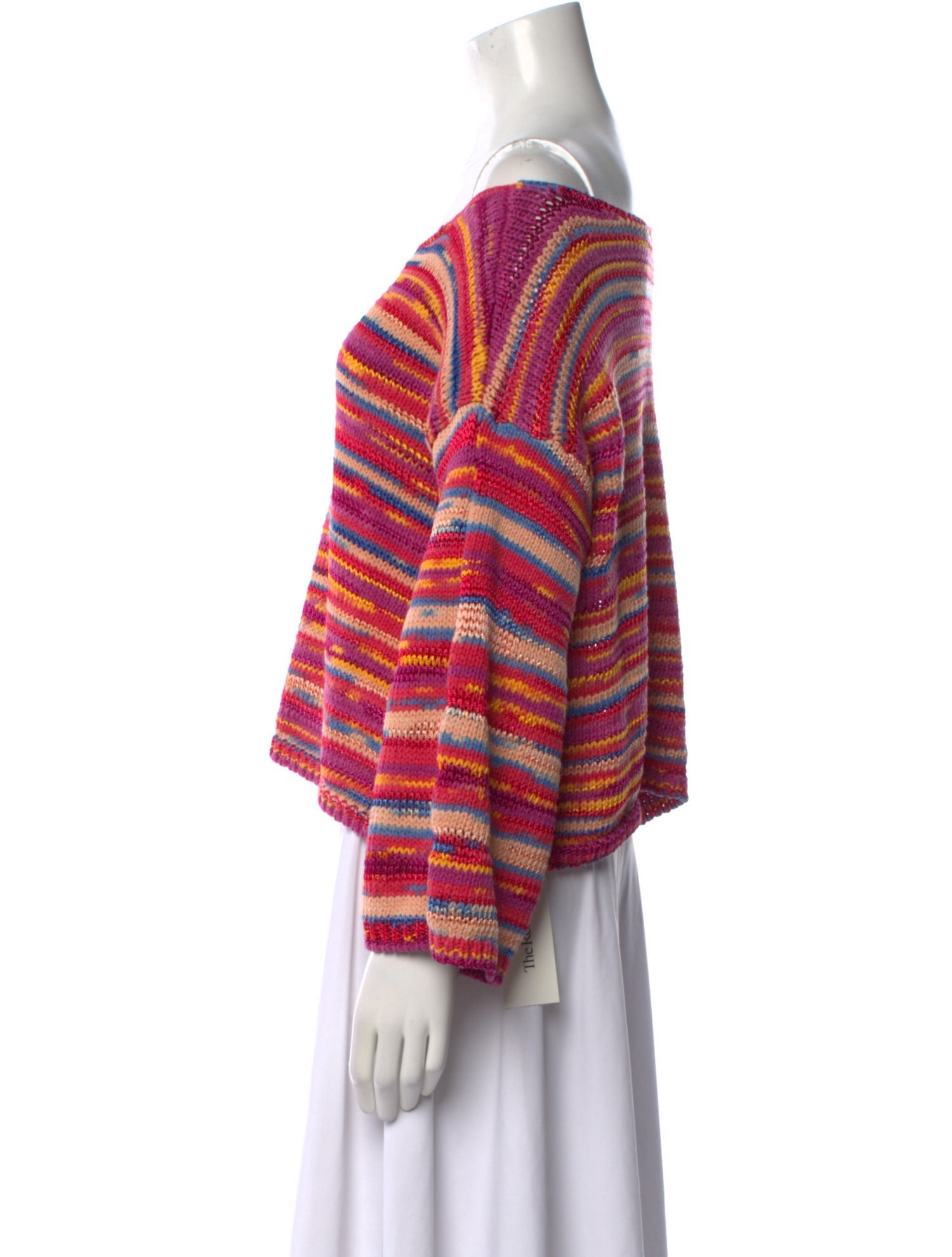 Ramy Brook Striped Bateau Neckline Sweater