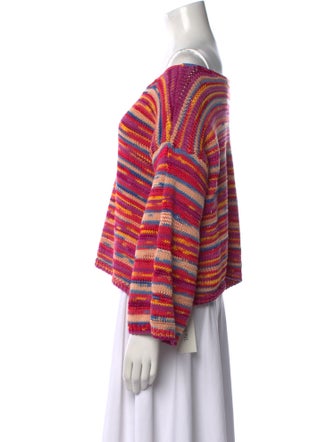 Ramy Brook Striped Bateau Neckline Sweater