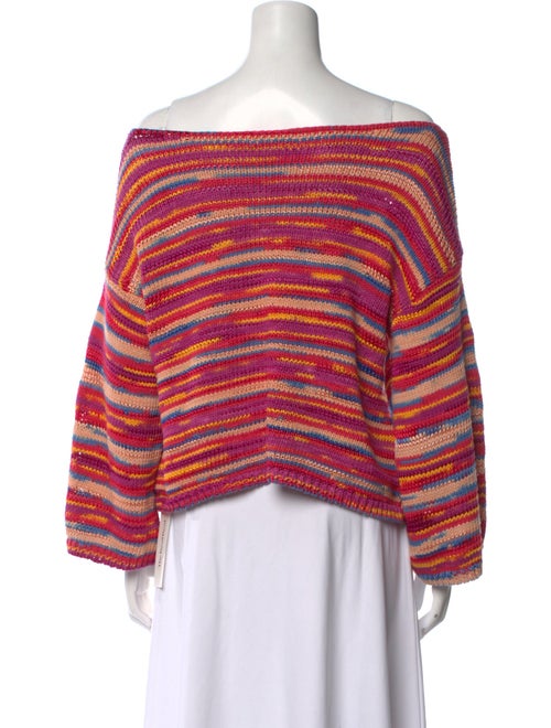 Ramy Brook Striped Bateau Neckline Sweater
