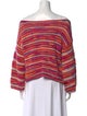 Ramy Brook Striped Bateau Neckline Sweater