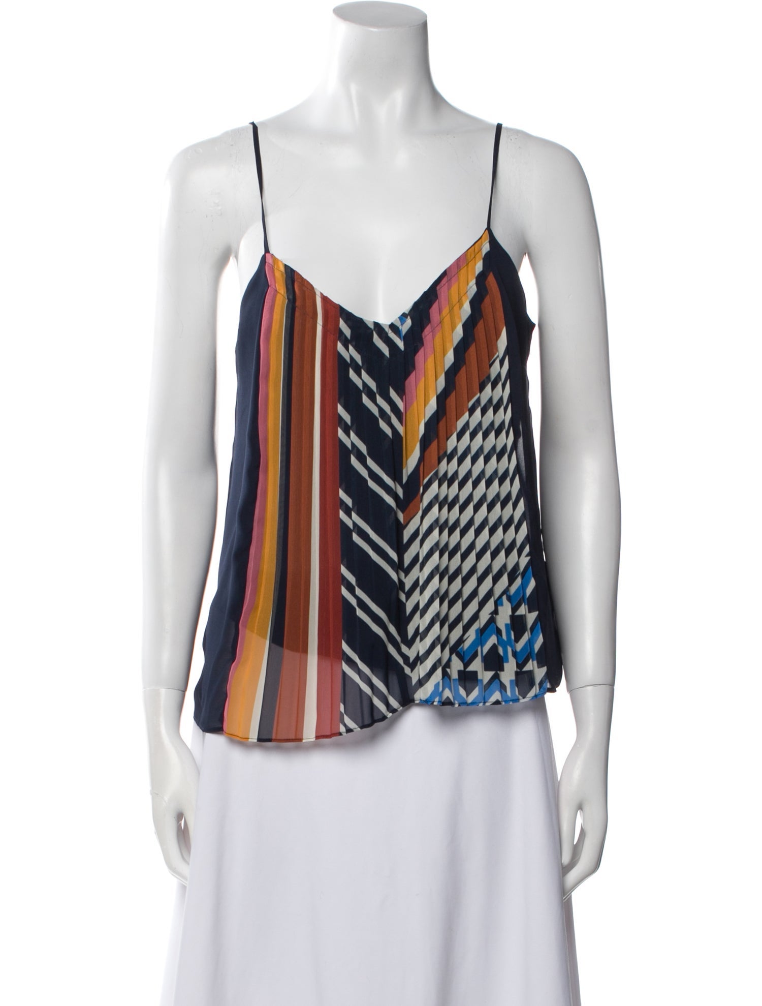 Ramy Brook Striped V-Neck Blouse