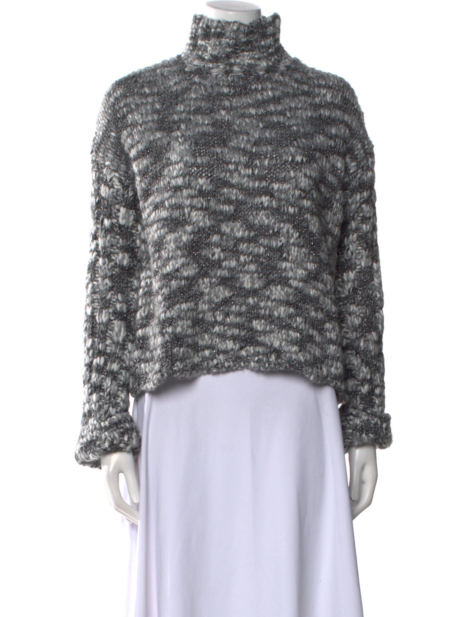 Ramy Brook Printed Turtleneck Sweater