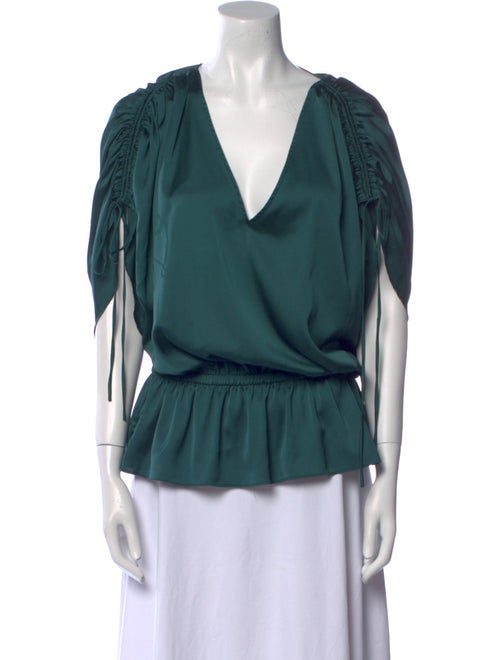 Ramy Brook V-Neck Three-Quarter Sleeve Blouse