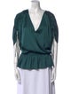 Ramy Brook V-Neck Three-Quarter Sleeve Blouse