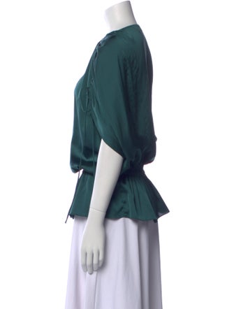 Ramy Brook V-Neck Three-Quarter Sleeve Blouse