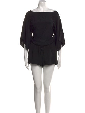 Ramy Brook Silk Bateau Neckline Romper