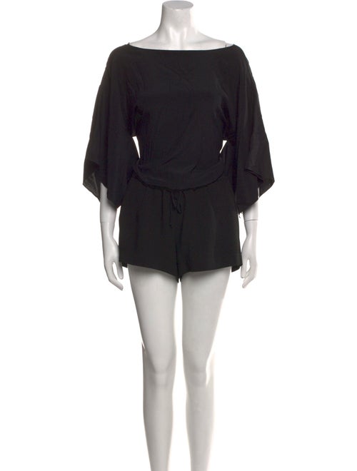 Ramy Brook Silk Bateau Neckline Romper