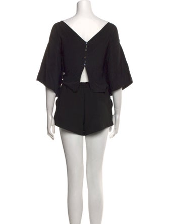 Ramy Brook Silk Bateau Neckline Romper