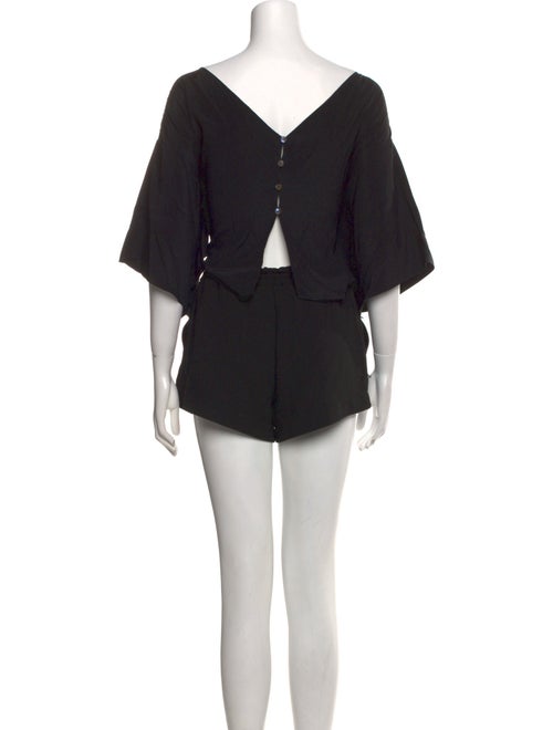 Ramy Brook Silk Bateau Neckline Romper