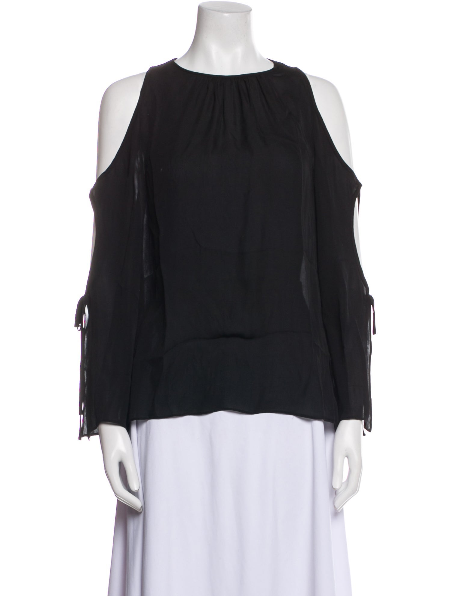 Ramy Brook Silk Crew Neck Blouse