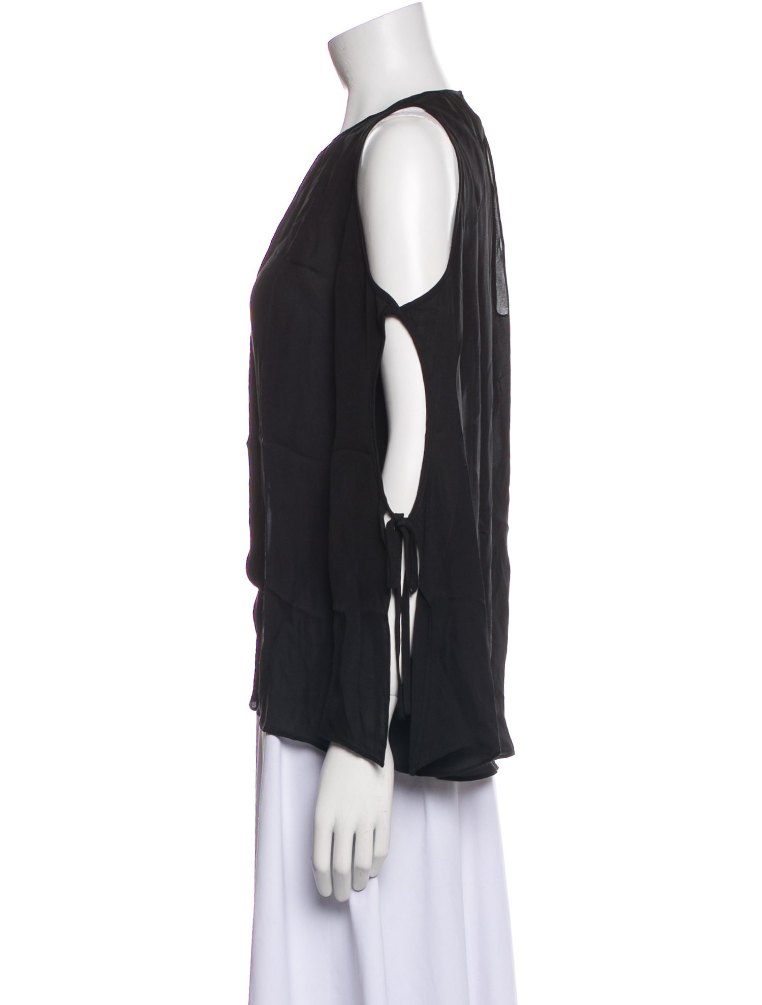 Ramy Brook Silk Crew Neck Blouse