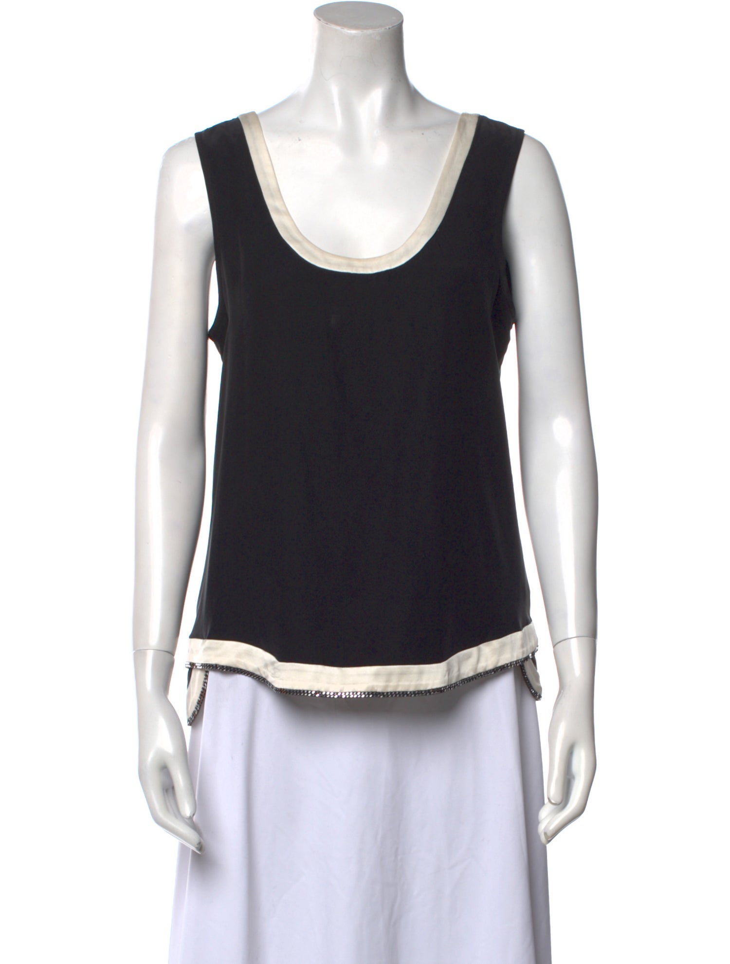 Ramy Brook Silk Scoop Neck Top