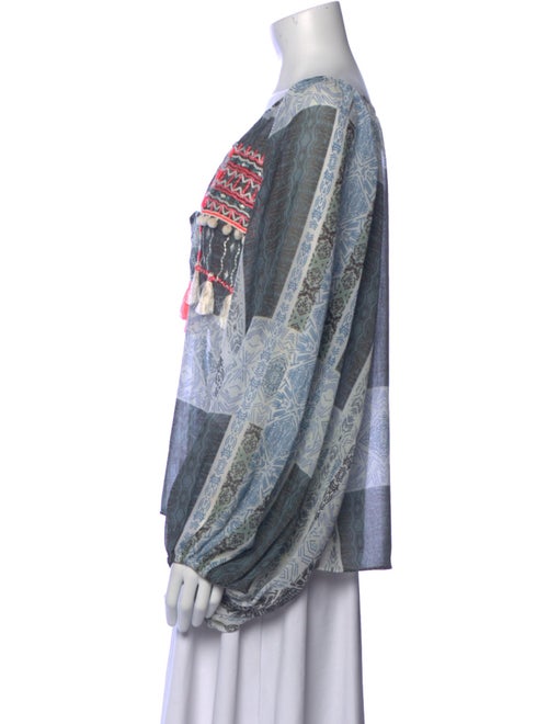 Ramy Brook Printed V-Neck Blouse