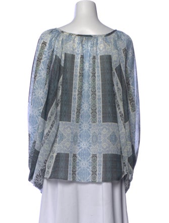 Ramy Brook Printed V-Neck Blouse
