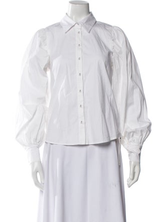 Ramy Brook Three-Quarter Sleeve Button-Up Top